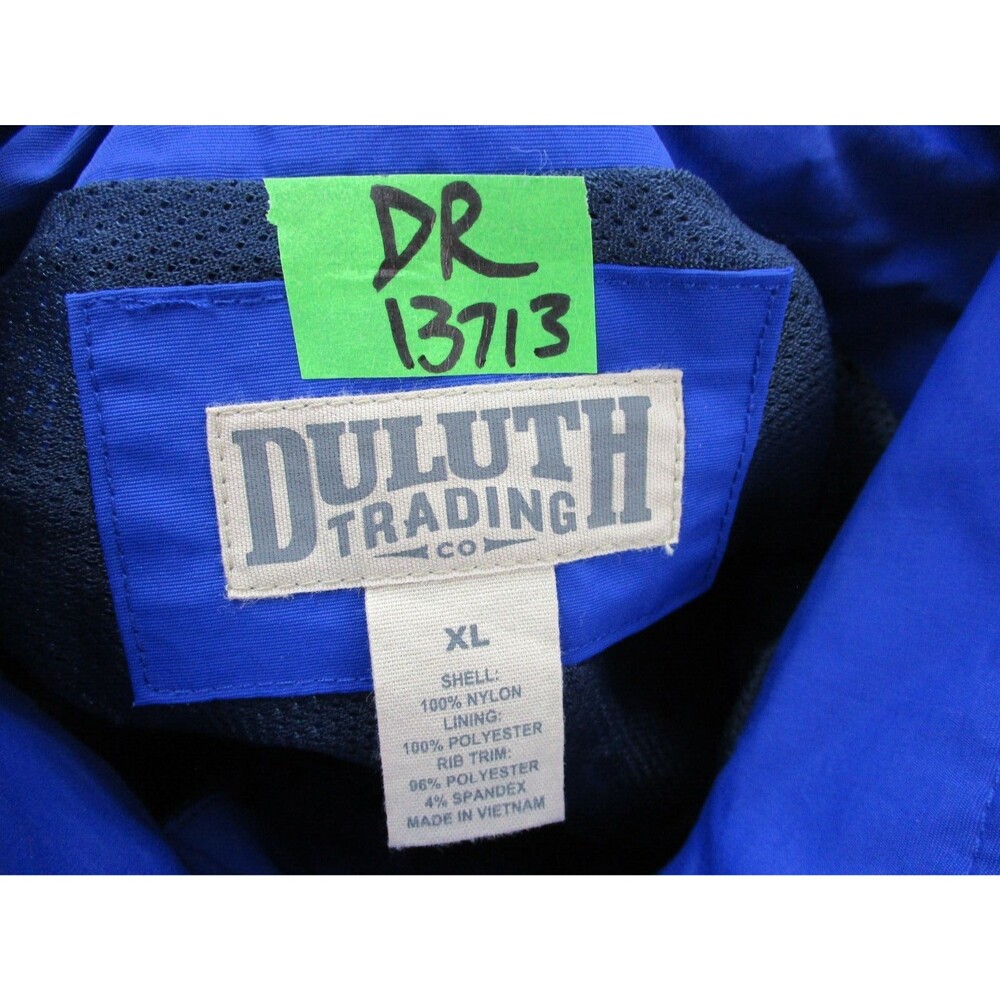 Duluth Jacket Mens Extra Large XL Blue Lightweight Nylon Full Zip - Picture 9 of 10